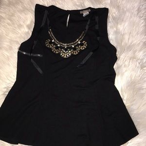 Libian black necklace blouse